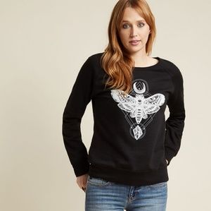 Modcloth Pullover Moth Sweatshirt NWOT